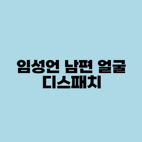 임성언 남편 얼굴 디스패치