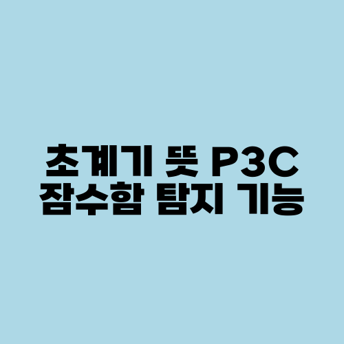 초계기 뜻 P3C 잠수함 탐지 기능